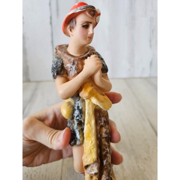 Vintage chalkware Italian Shepherd nativity man lb New York decor religious - Picture 5 of 8